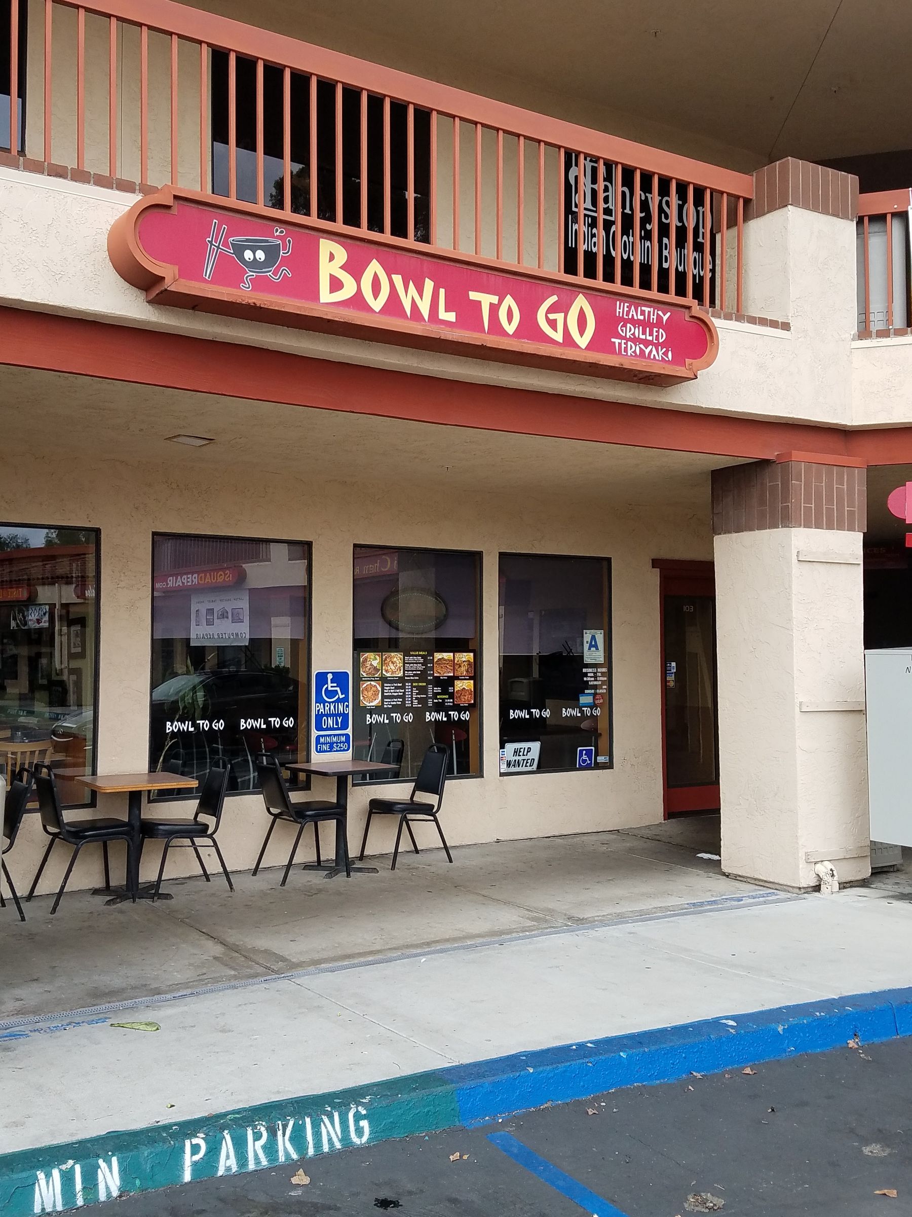 Bowl To Go storefront in Miracrest Plaza